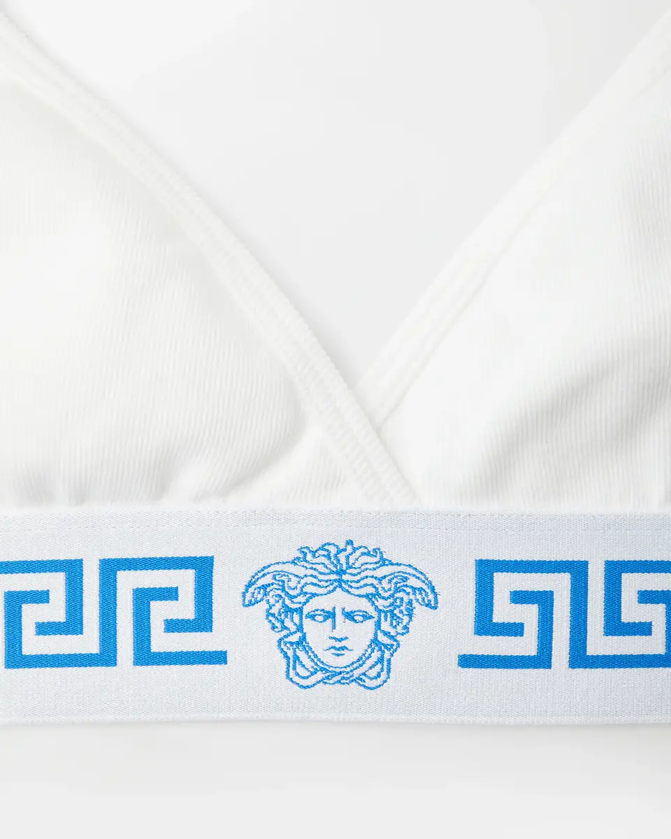 Versace Ribbed Cotton-Jersey Bralette | Thumbnail 2 Versace Ribbed Cotton-Jersey Bralette | Thumbnail 2