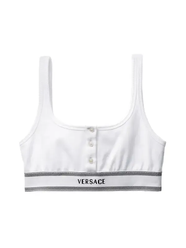Versace Ribbed Cotton-Jersey Bralette