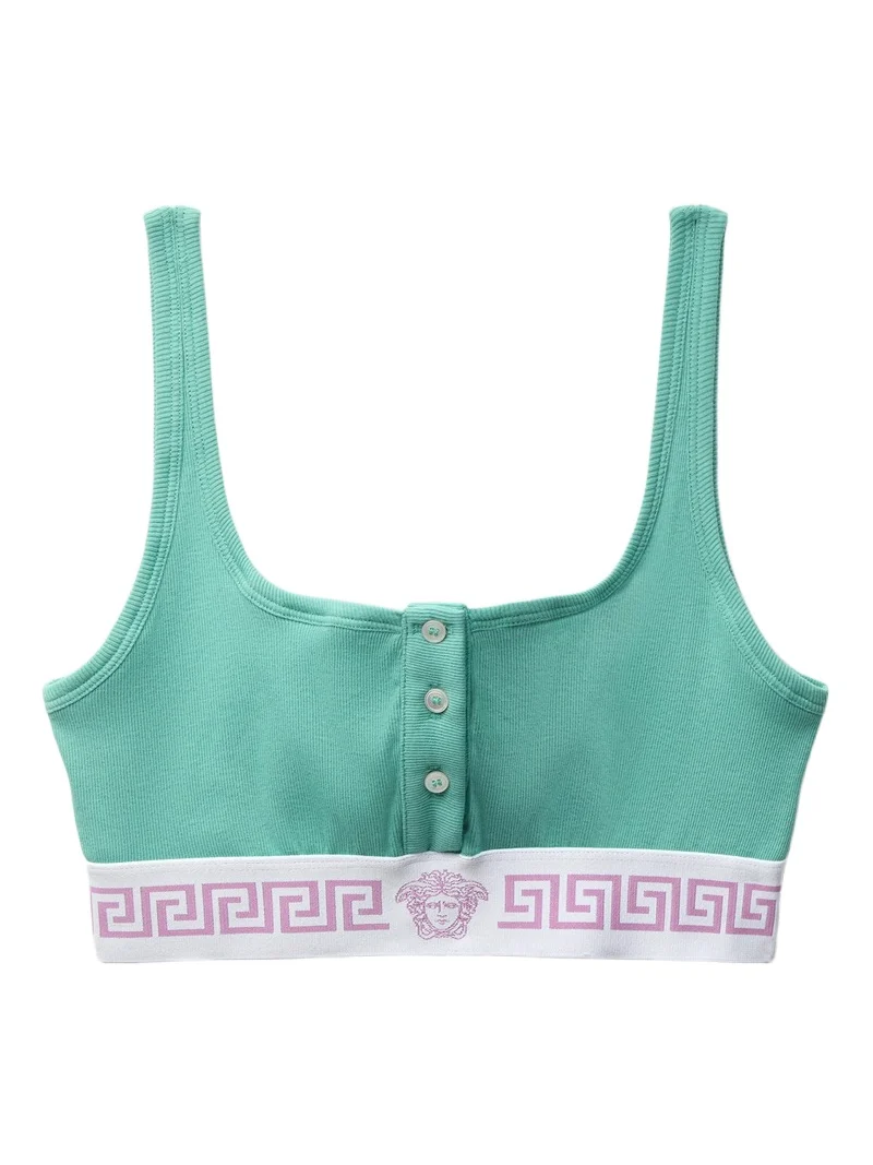 Versace Ribbed Cotton Bralette