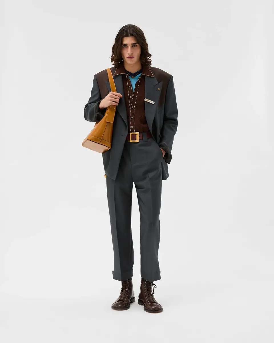 Versace Wool-Mohair Regular Formal Pants | Thumbnail 2 Versace Wool-Mohair Regular Formal Pants | Thumbnail 2