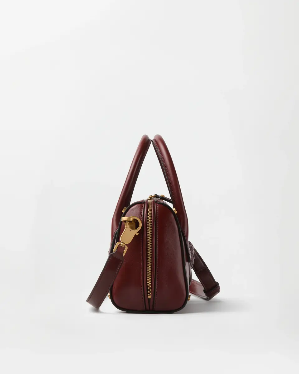 Versace Roomy Small Leather Boston Bag | Thumbnail 2 Versace Roomy Small Leather Boston Bag | Thumbnail 2