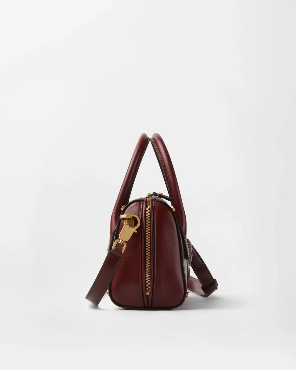 Versace Roomy Small Leather Boston Bag | Thumbnail 2 Versace Roomy Small Leather Boston Bag | Thumbnail 2