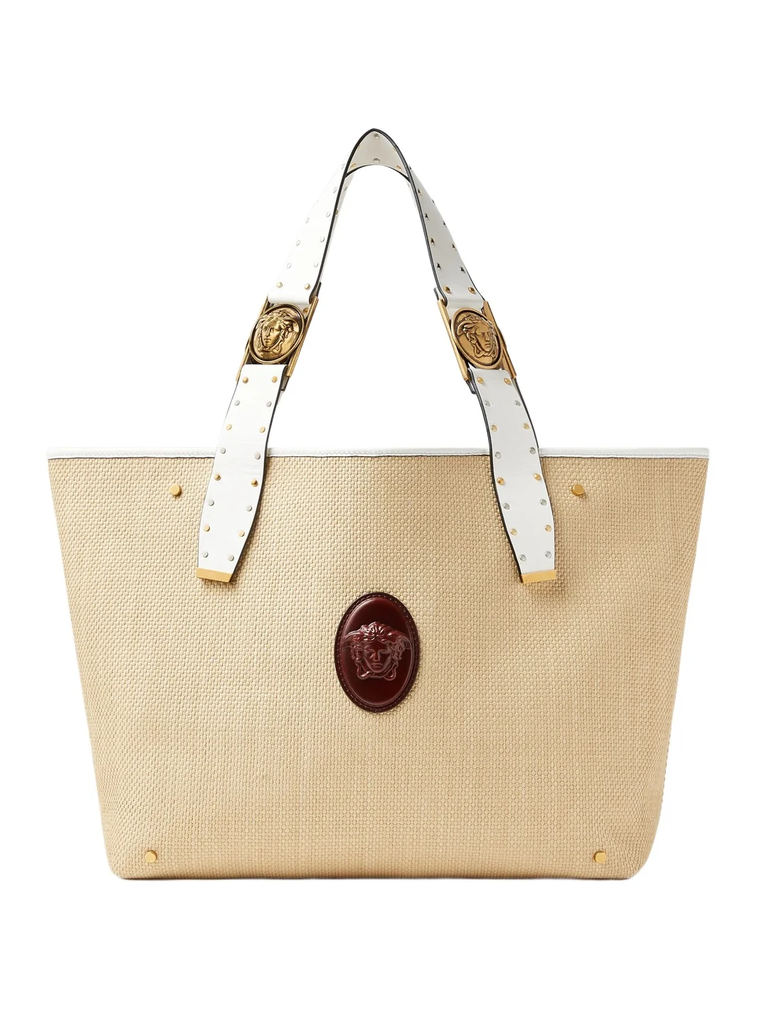 Versace Rivière Large Raffia Tote