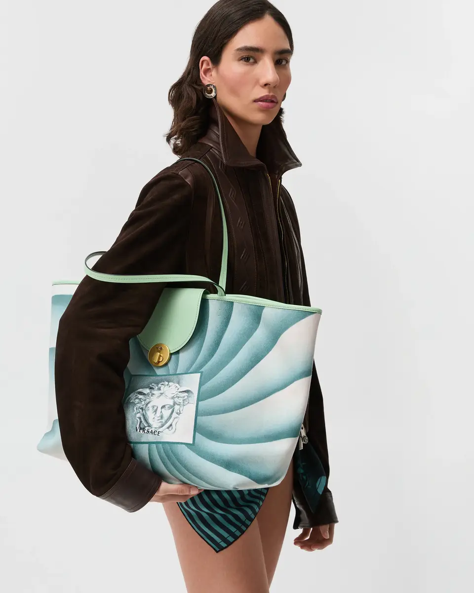Versace Vivian Printed Large Canvas Tote | Thumbnail 2