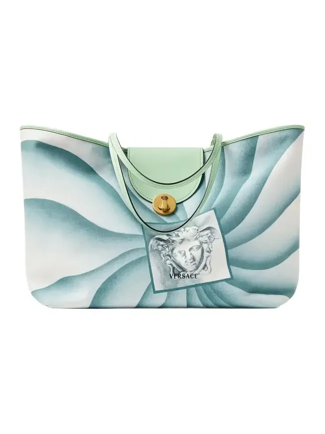 Versace Vivian Printed Large Canvas Tote