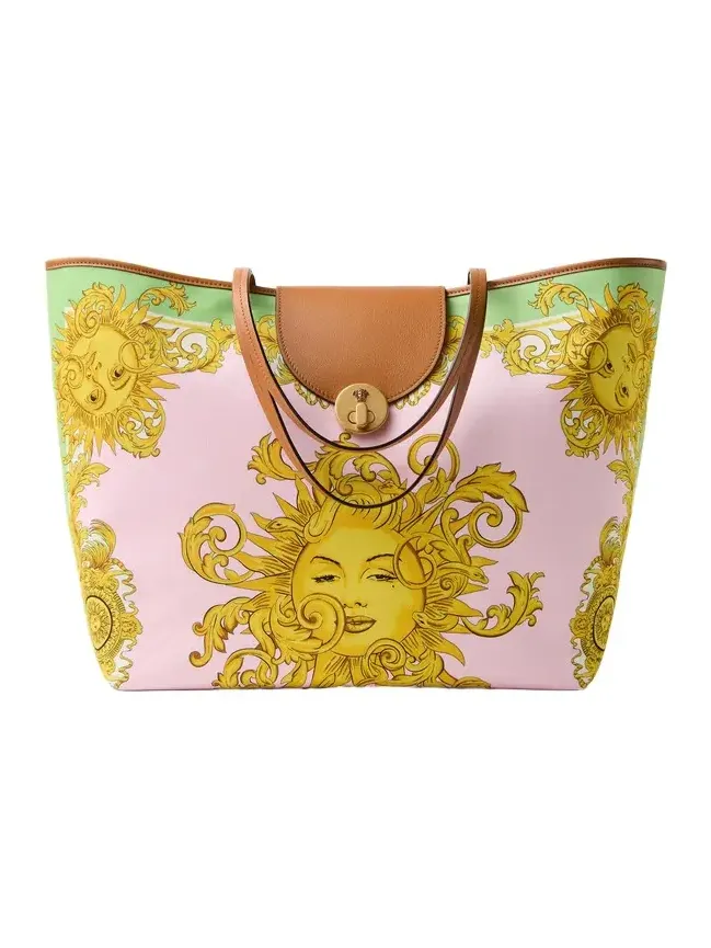 Versace Vivian Printed Large Canvas Tote