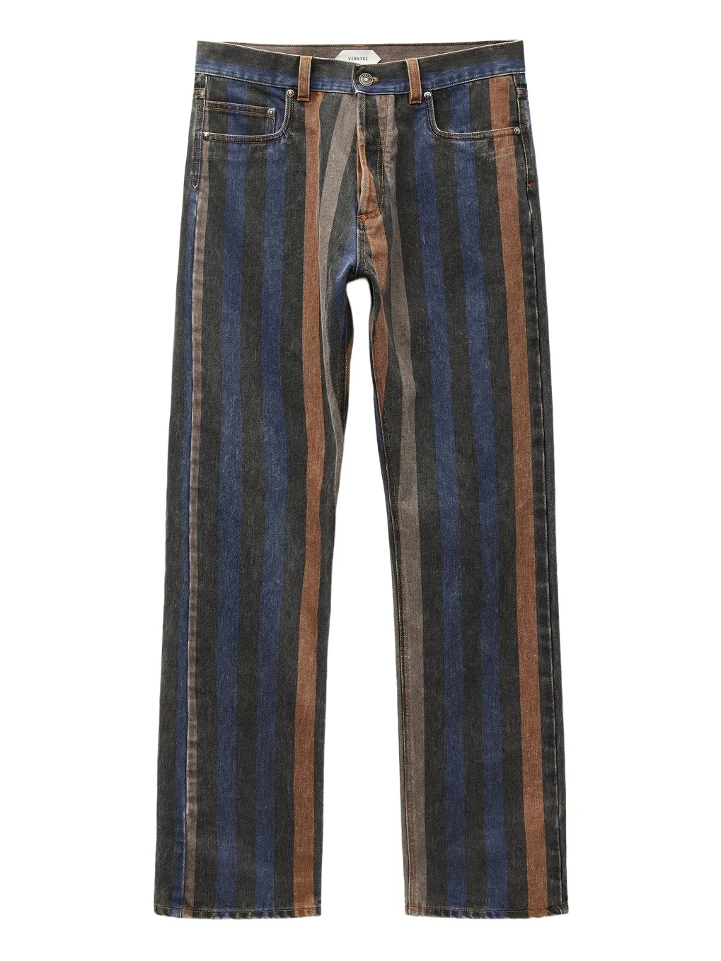 Versace Striped Straight Jeans