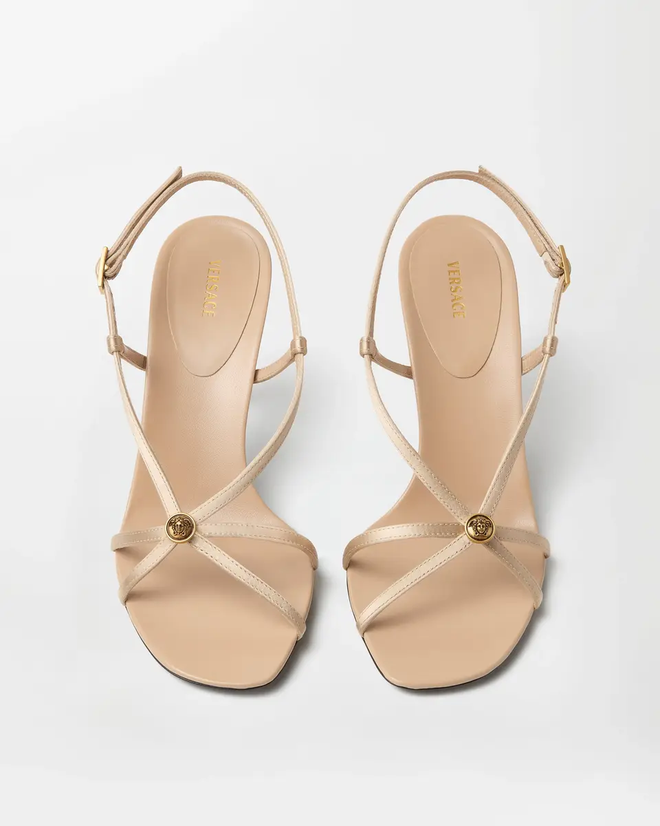 Versace Valentina Satin Sandals 80 mm | Thumbnail 2 Versace Valentina Satin Sandals 80 mm | Thumbnail 2