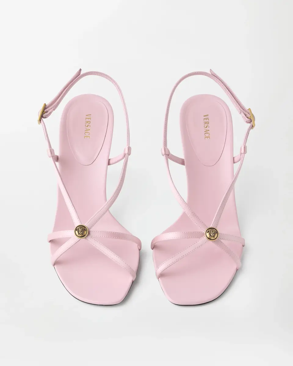 Versace Valentina Satin Sandals 80 mm | Thumbnail 2 Versace Valentina Satin Sandals 80 mm | Thumbnail 2