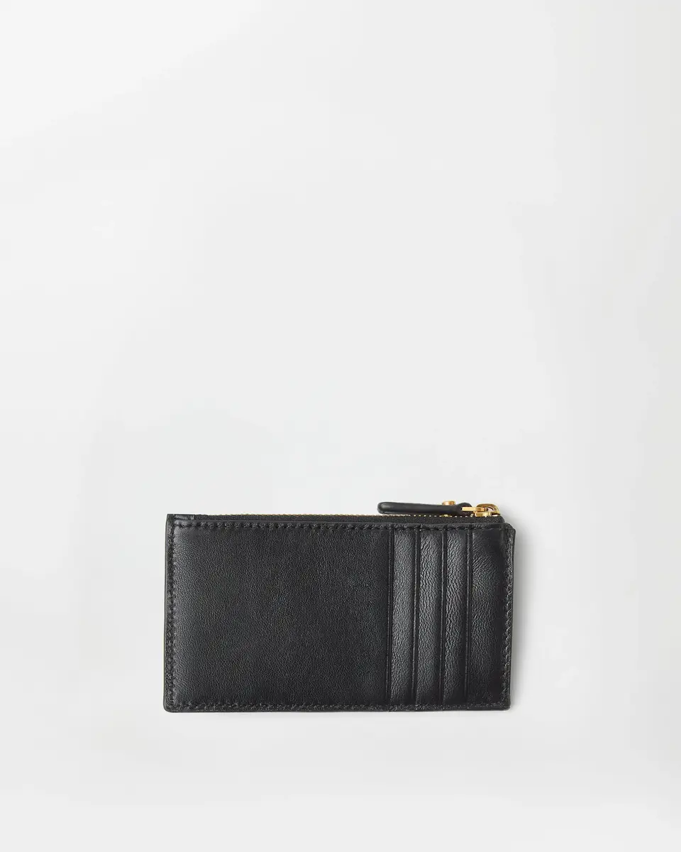 Versace Emblème Leather Zip Card Holder | Thumbnail 2 Versace Emblème Leather Zip Card Holder | Thumbnail 2