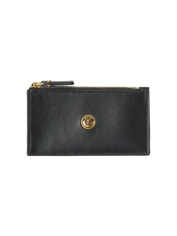 Emblème Leather Zip Card Holder