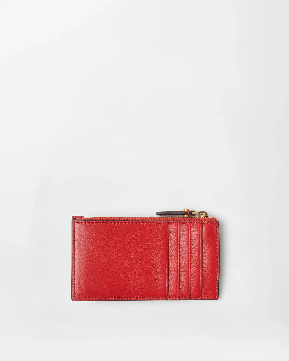 Versace Emblème Leather Zip Card Holder | Thumbnail 2 Versace Emblème Leather Zip Card Holder | Thumbnail 2