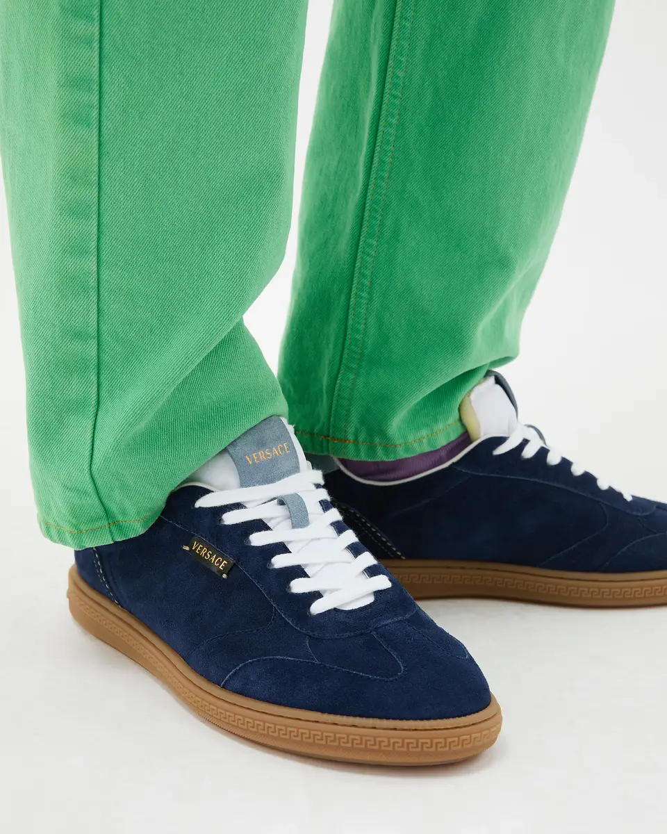 Versace Greca Court Suede Sneakers | Thumbnail 2