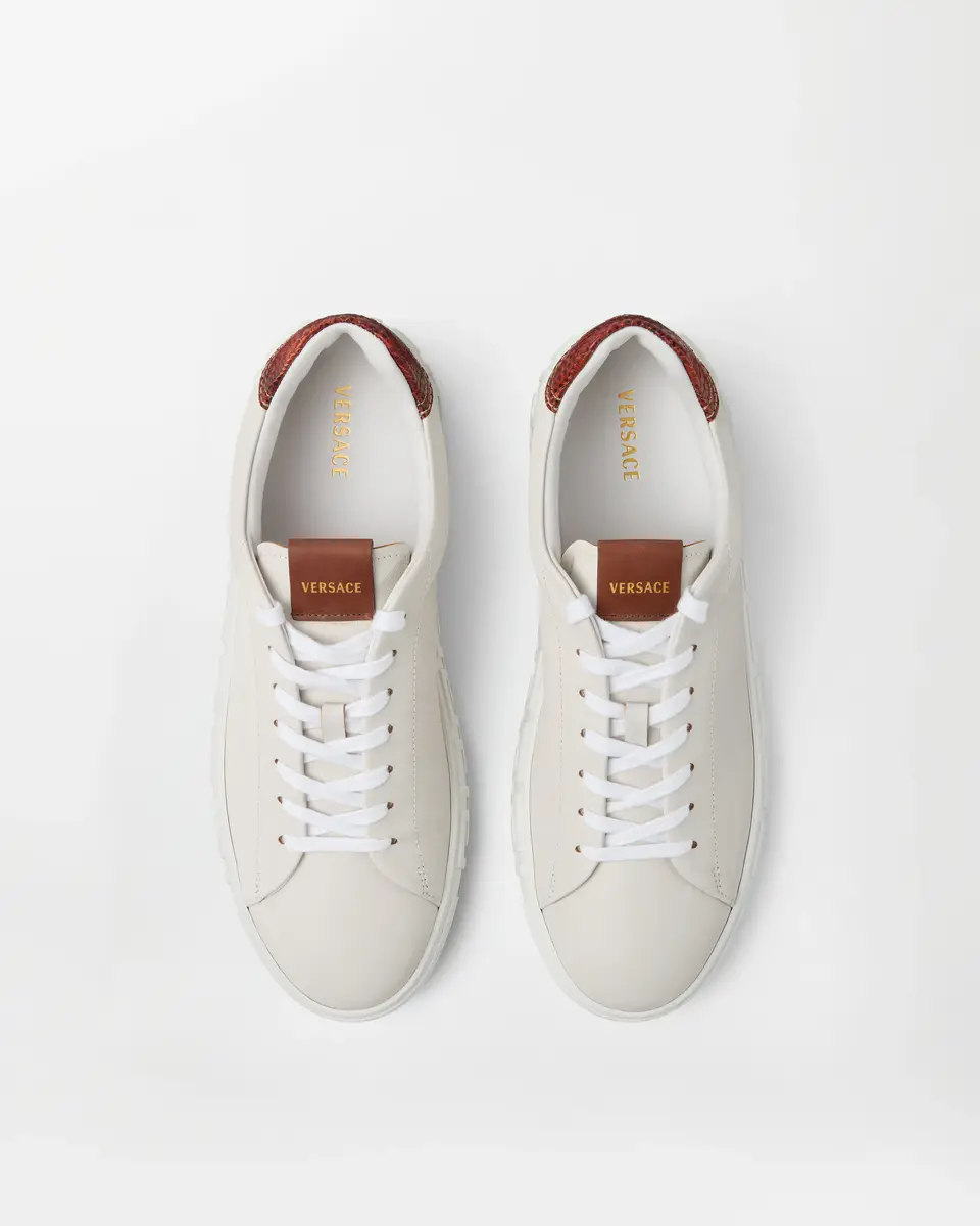 Versace Greca Leather Sneakers | Thumbnail 2 Versace Greca Leather Sneakers | Thumbnail 2