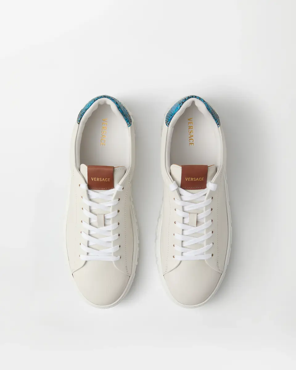 Versace Greca Leather Sneakers | Thumbnail 2 Versace Greca Leather Sneakers | Thumbnail 2
