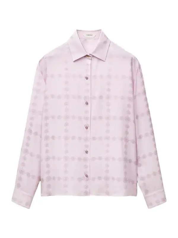 Versace Jacquard Silk Crêpe Satin Shirt
