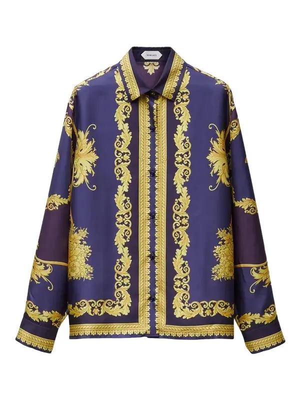 Printed Silk Twill Shirt