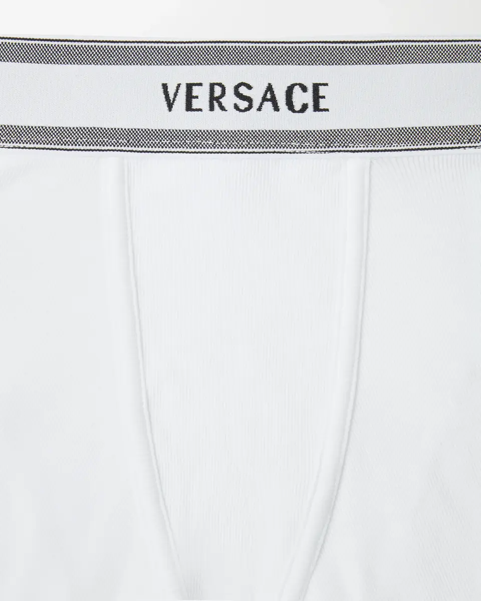 Versace Ribbed Cotton-Jersey Trunks | Thumbnail 2 Versace Ribbed Cotton-Jersey Trunks | Thumbnail 2
