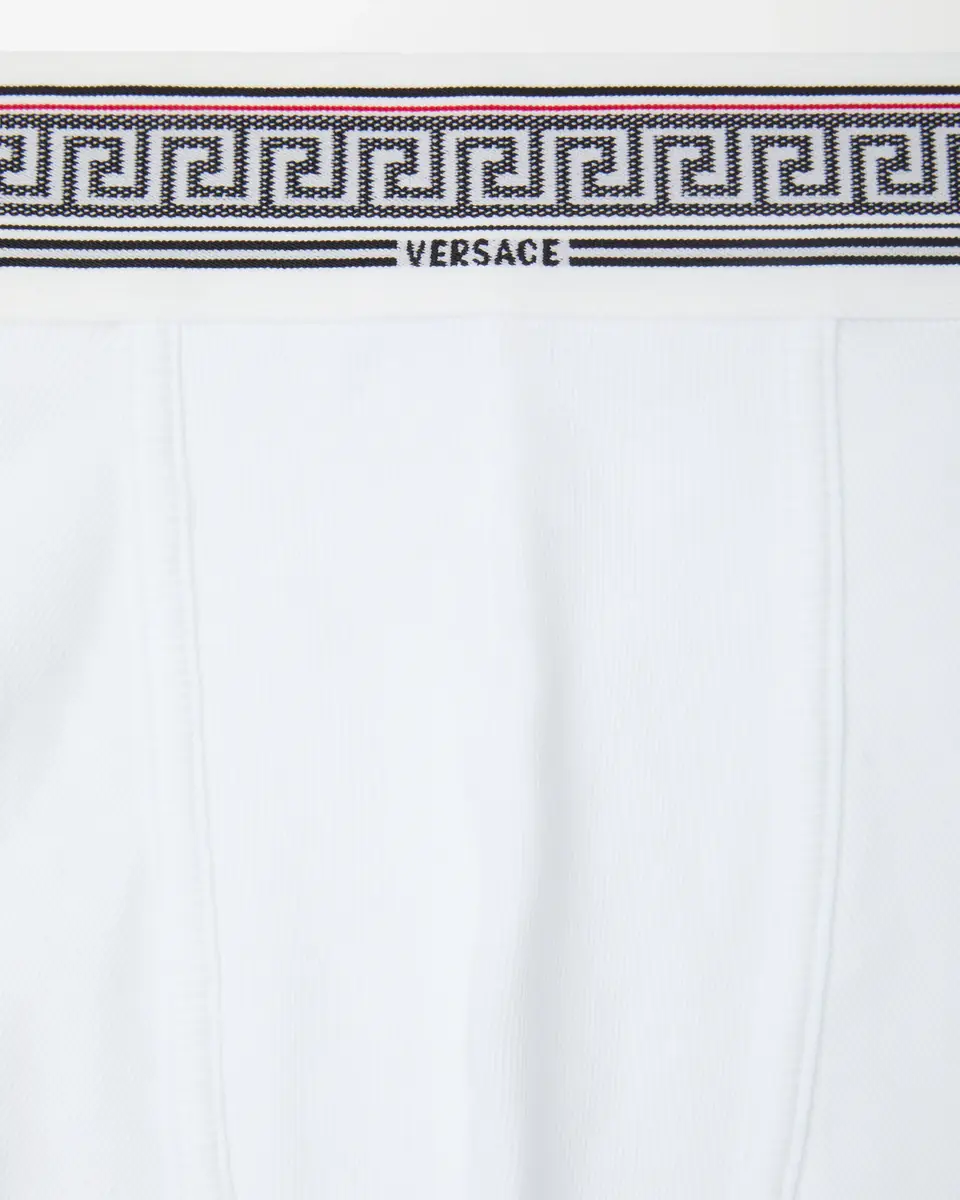 Versace Ribbed Cotton-Jersey Trunks | Thumbnail 2