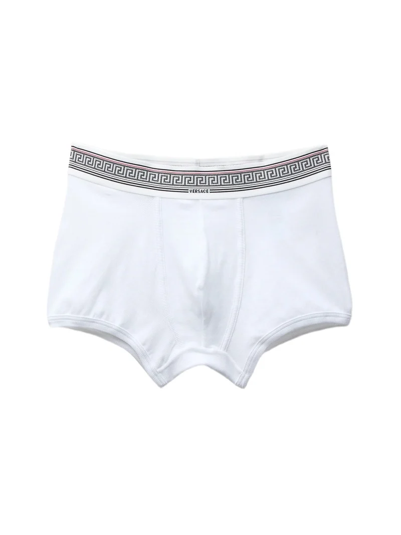 Versace Ribbed Cotton-Jersey Trunks