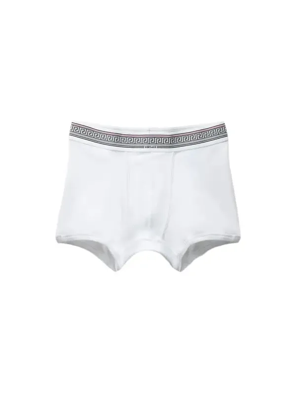 Versace Ribbed Cotton-Jersey Trunks