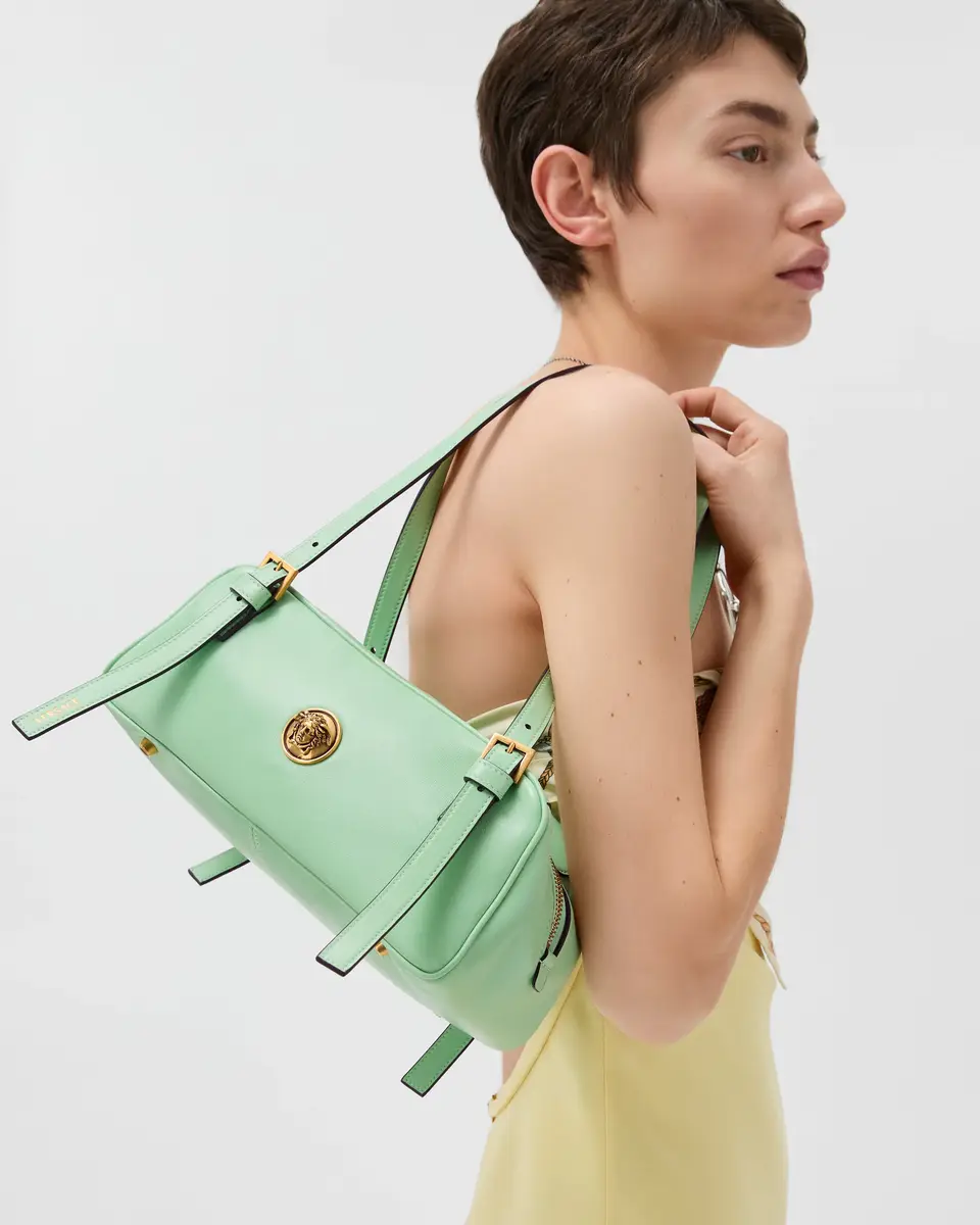 Versace Emblème Nappa Bowling Bag | Thumbnail 2 Versace Emblème Nappa Bowling Bag | Thumbnail 2