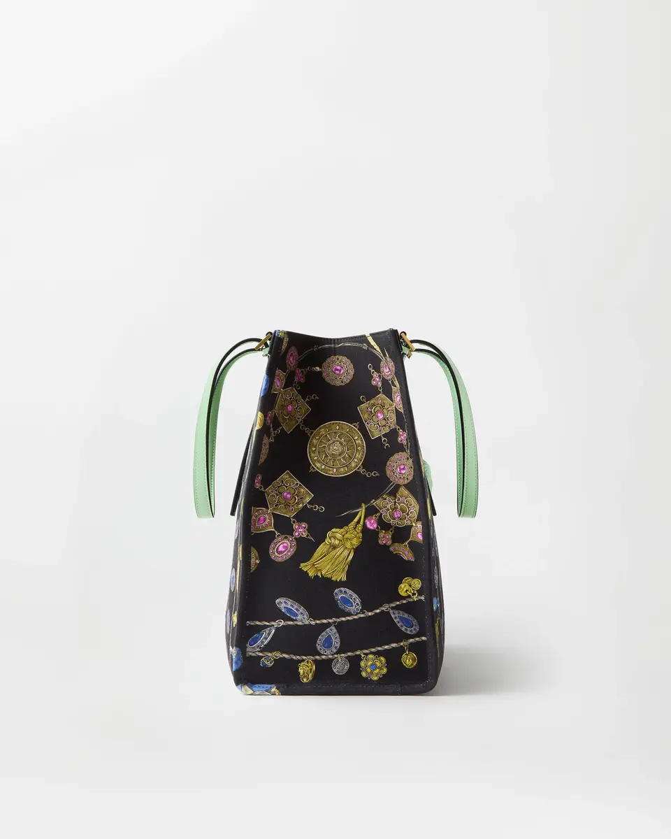 Versace Rivière Printed Large Canvas Tote | Thumbnail 2 Versace Rivière Printed Large Canvas Tote | Thumbnail 2