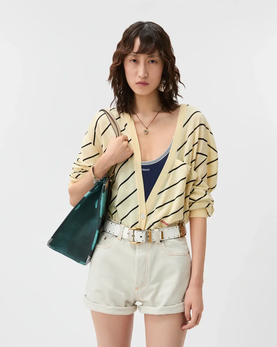 Versace Rivière Printed Large Canvas Tote | Thumbnail 2
