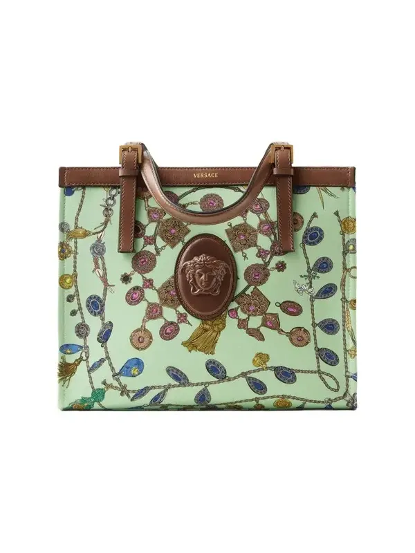 Versace Rivière Printed Canvas Tote