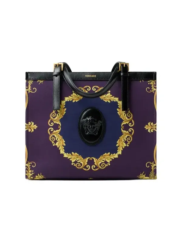 Versace Rivière Printed Canvas Tote
