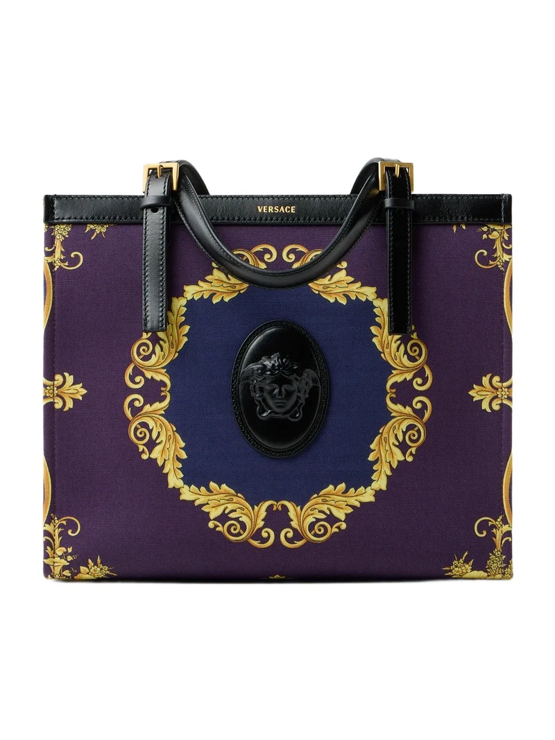 Versace Rivière Printed Canvas Tote