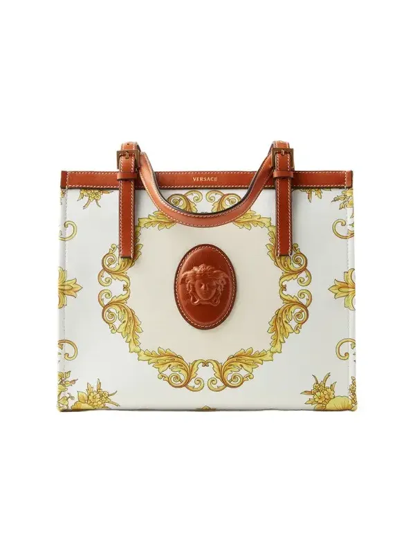Versace Rivière Printed Canvas Tote