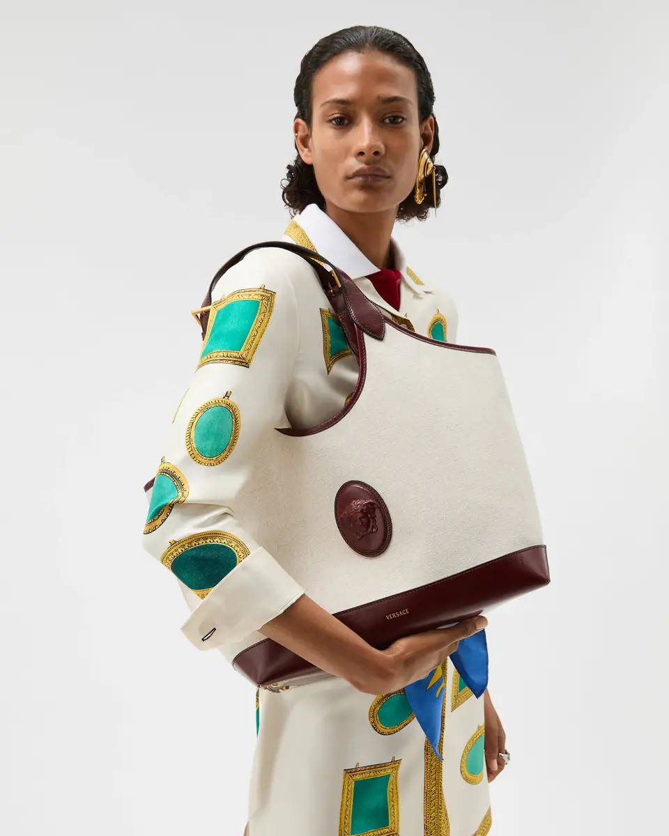 Versace Rivière Large Canvas Tote | Thumbnail 2