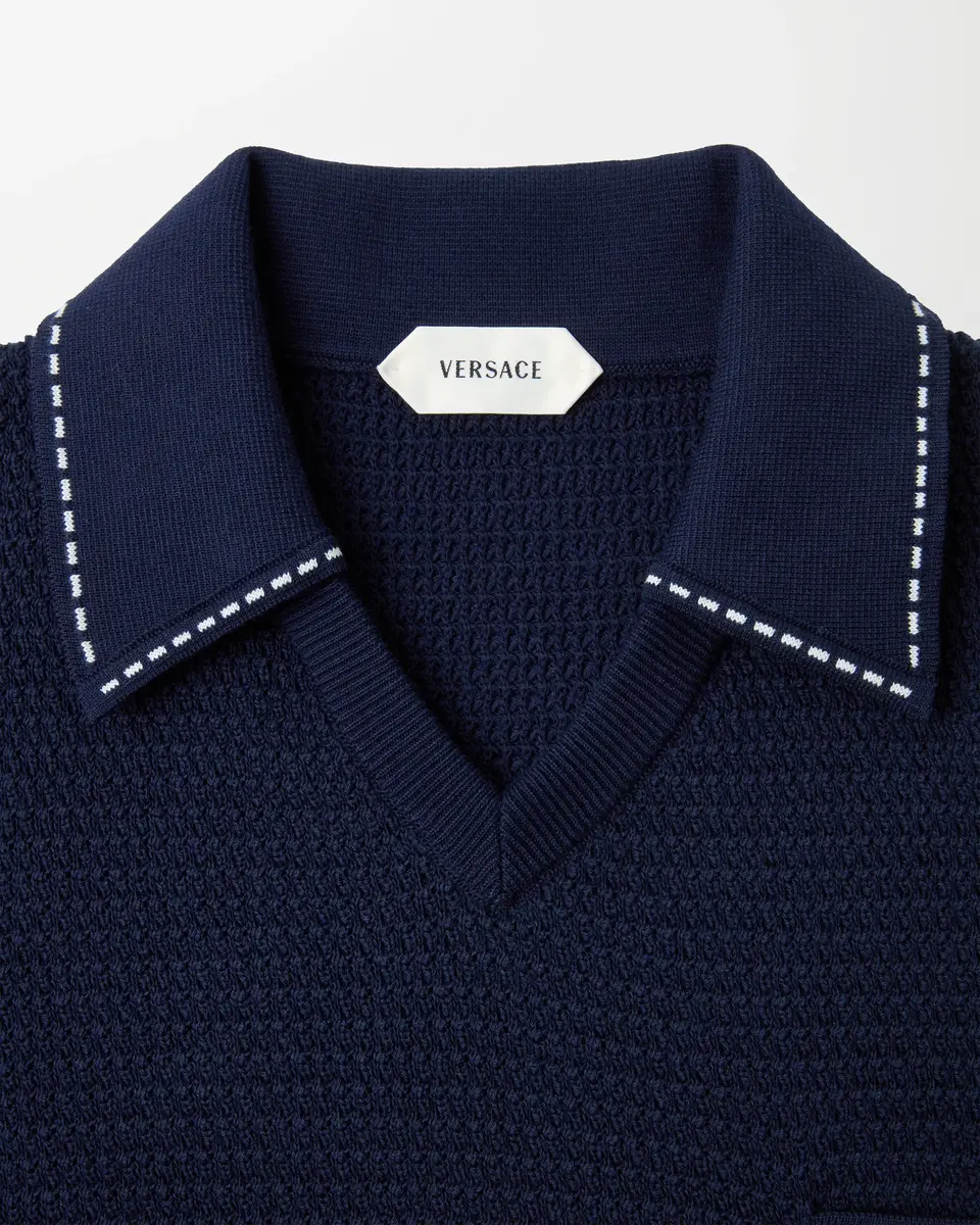 Versace Cotton Knit T-Shirt | Thumbnail 2