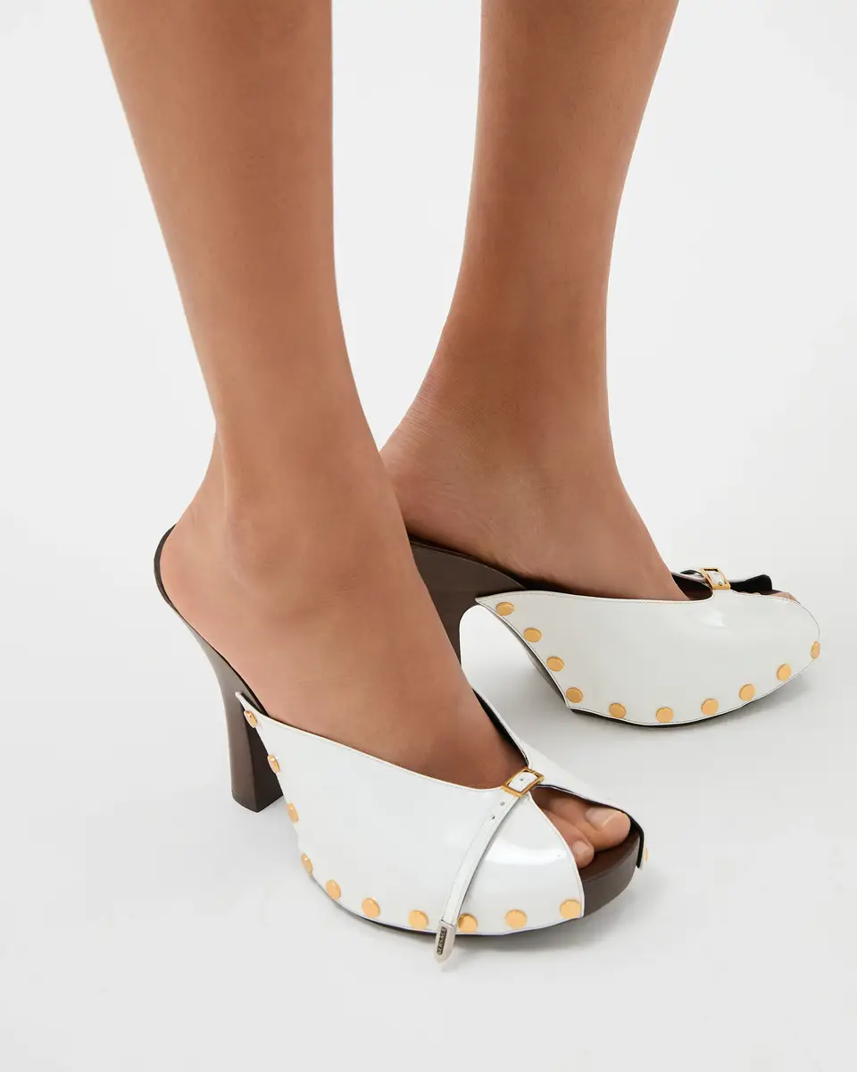 Versace Sassi Patent Clogs 105 mm | Thumbnail 2 Versace Sassi Patent Clogs 105 mm | Thumbnail 2