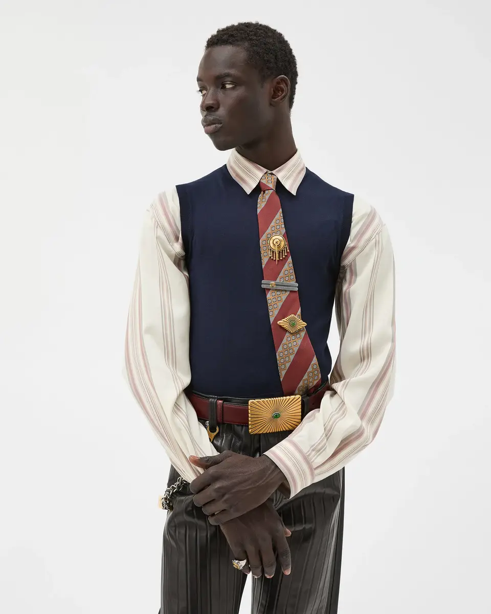 Versace Embroidered Wool Knit Vest | Thumbnail 2 Versace Embroidered Wool Knit Vest | Thumbnail 2