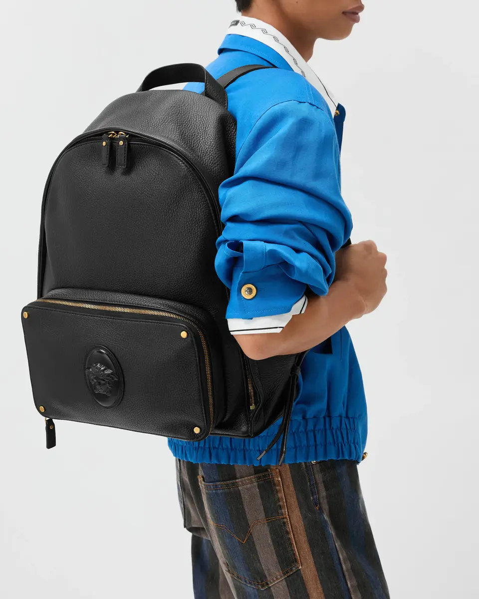 Versace Lou Leather Backpack | Thumbnail 2 Versace Lou Leather Backpack | Thumbnail 2