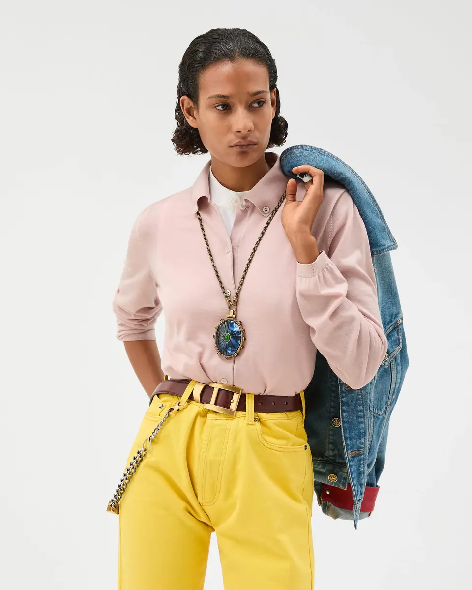 Versace Embroidered Wool Knit Cardigan | Thumbnail 2