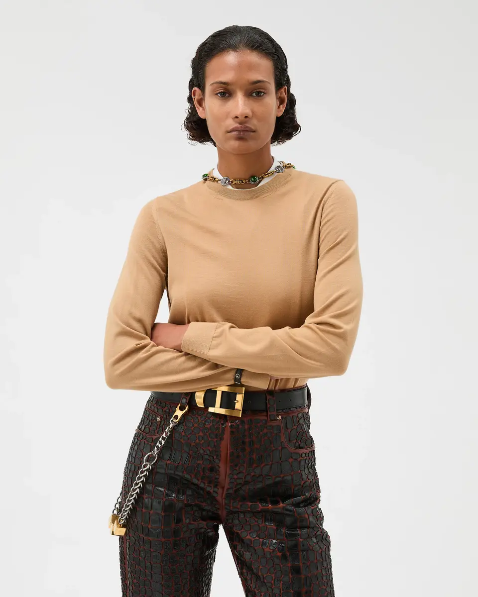 Versace Embroidered Wool Knit Sweater | Thumbnail 2