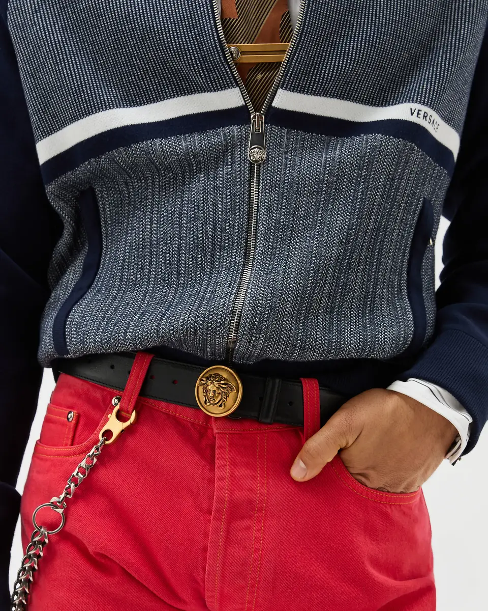 Versace Leather Belt 3.5 cm | Thumbnail 2 Versace Leather Belt 3.5 cm | Thumbnail 2