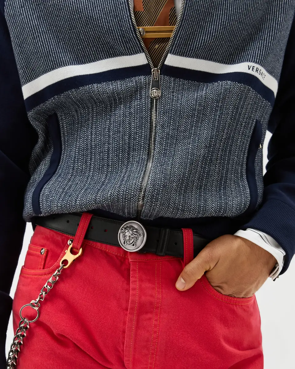 Versace Leather Belt 3.5 cm | Thumbnail 2 Versace Leather Belt 3.5 cm | Thumbnail 2