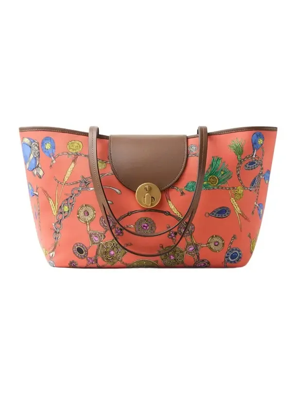 Versace Vivian Printed Small Canvas Tote