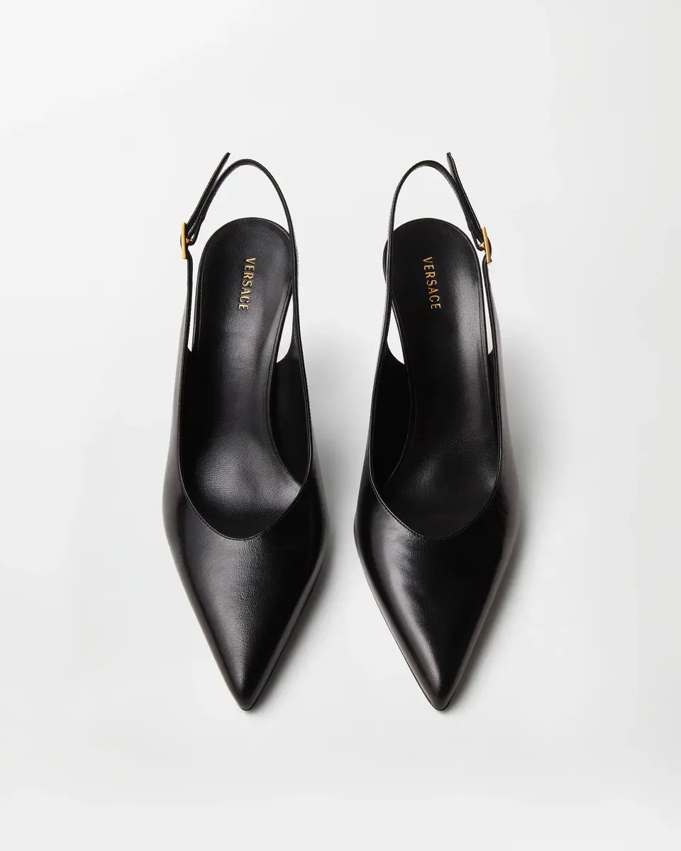 Versace Nyx Leather Slingbacks 80 mm | Thumbnail 2 Versace Nyx Leather Slingbacks 80 mm | Thumbnail 2