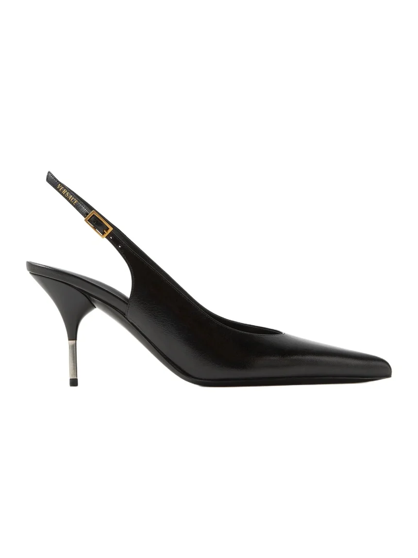 Versace Nyx Leather Slingbacks 80 mm