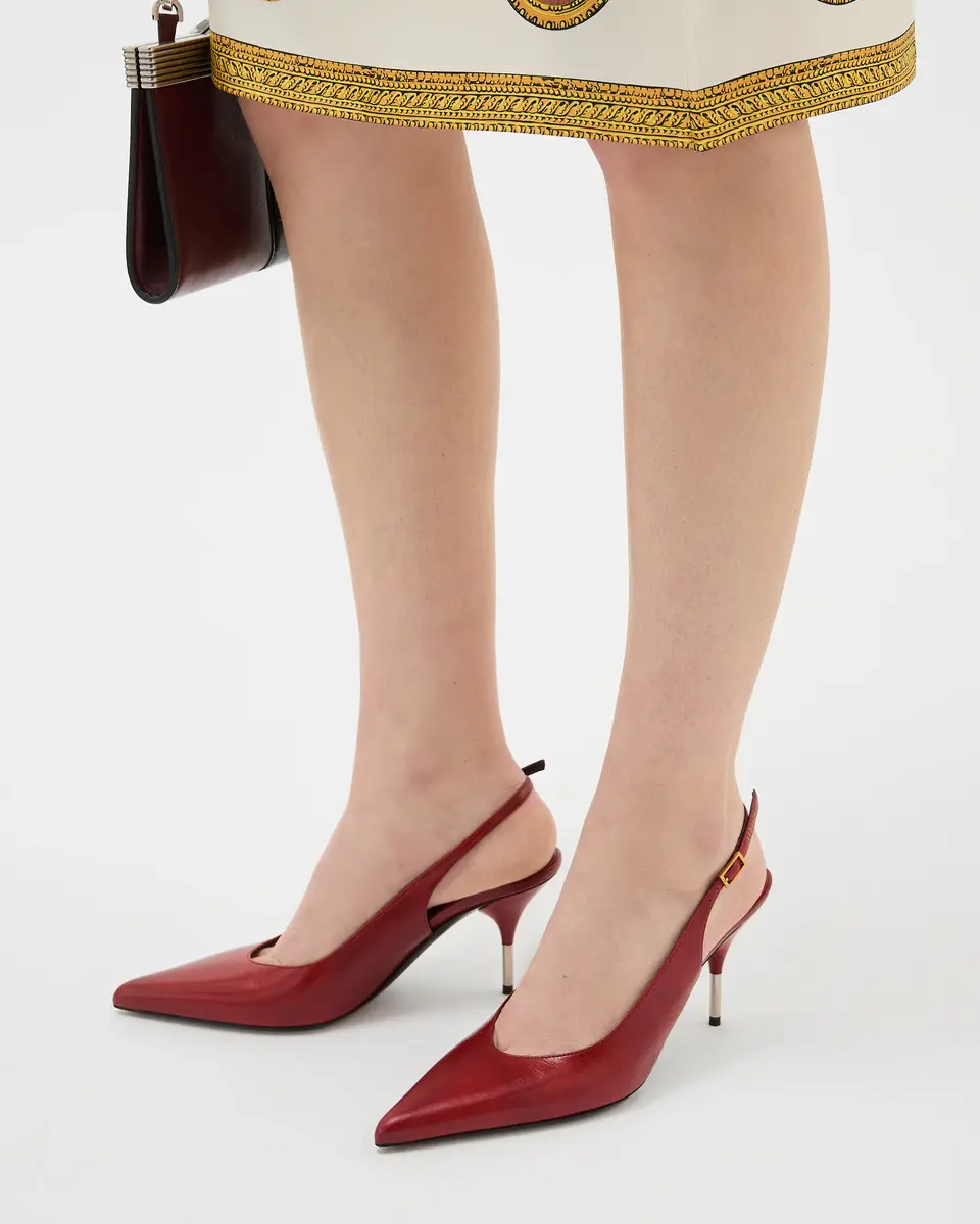 Versace Nyx Leather Slingbacks 80 mm | Thumbnail 2