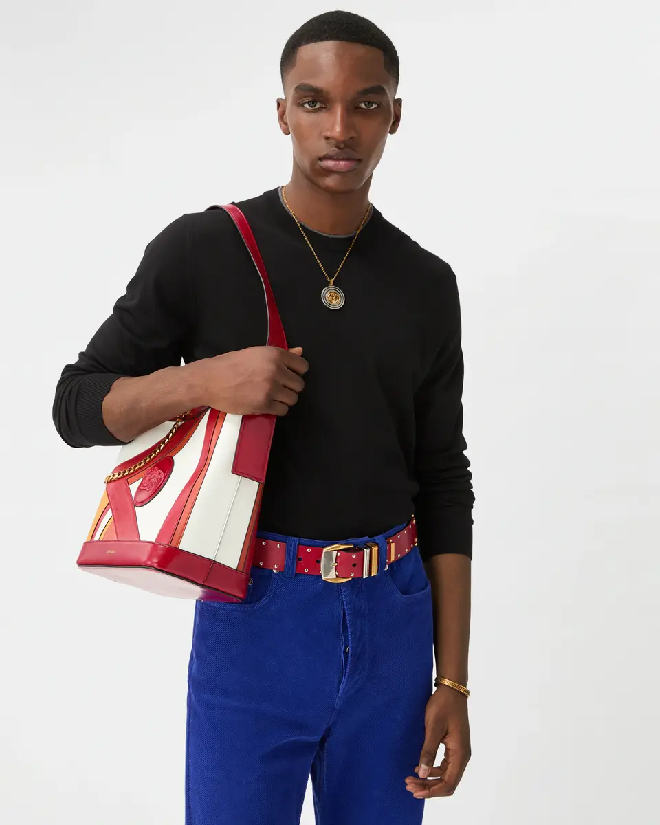 Versace Embroidered Wool Knit Crewneck Sweater | Thumbnail 2