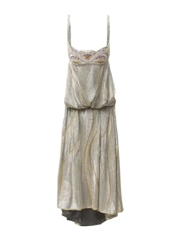 Embroidered Crêpe de Chine Midi Dress Embroidered Crêpe de Chine Midi Dress