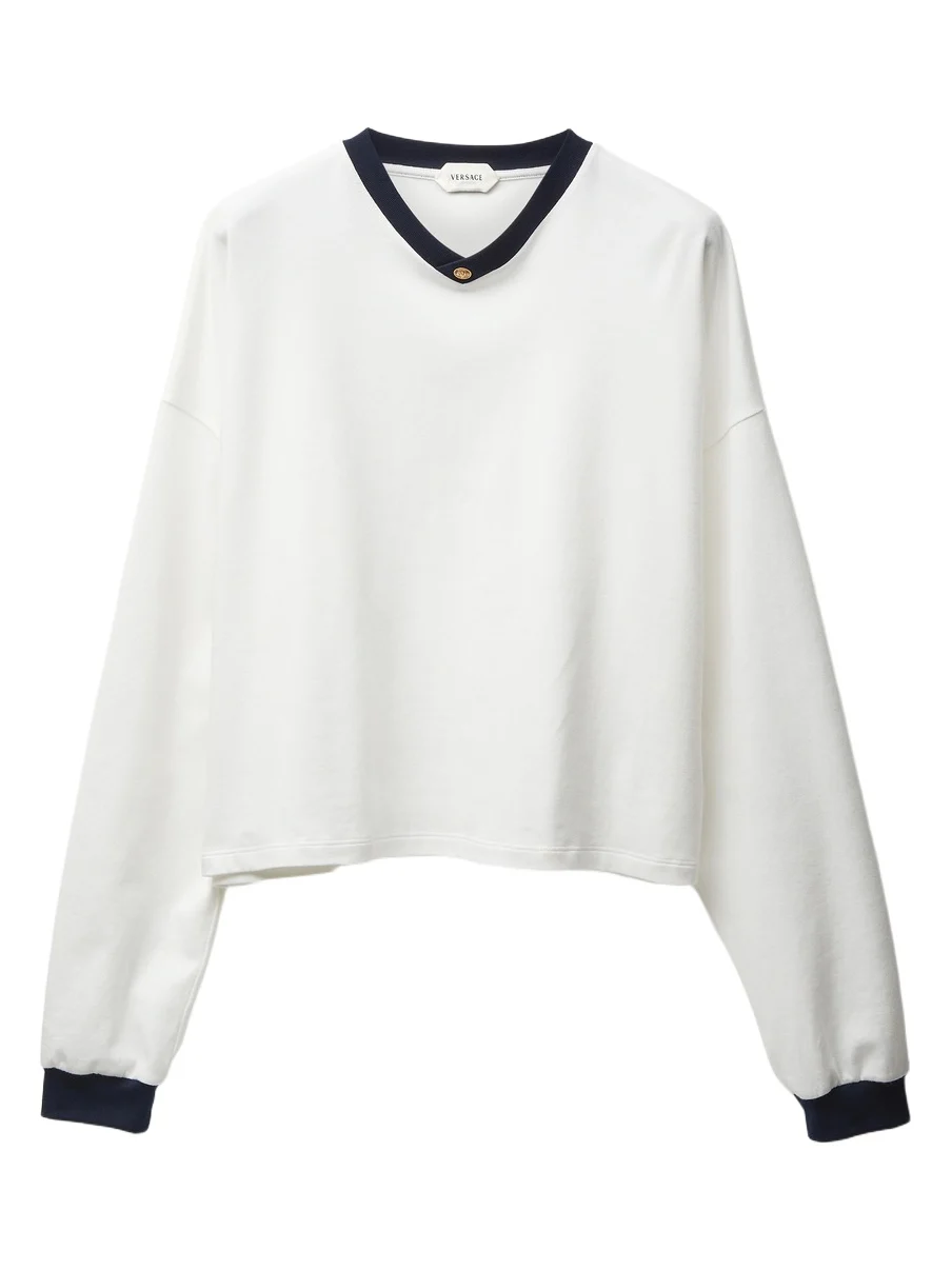 Versace Stretch Cotton-Jersey Long-Sleeved T-Shirt