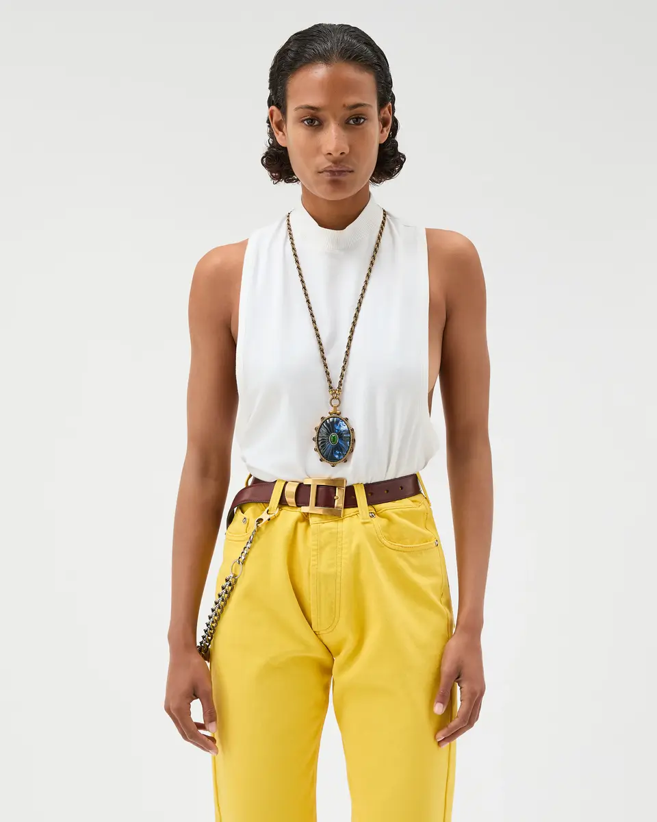 Versace Embroidered Stretch Cotton-Jersey Tank Top | Thumbnail 2