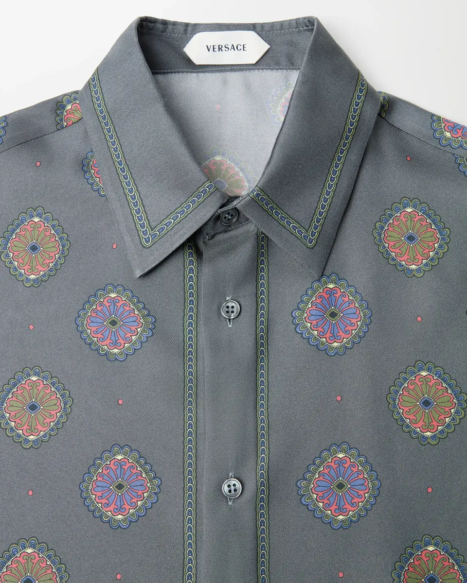 Versace Printed Silk Twill Regular Shirt | Thumbnail 2 Versace Printed Silk Twill Regular Shirt | Thumbnail 2